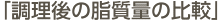 「調理後の脂質量の比較」